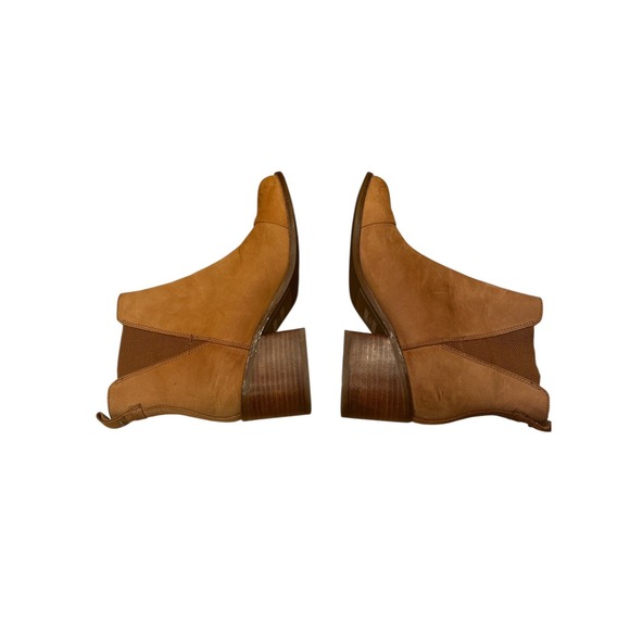 Toms Esme Heeled Boot  Tan Oiled Nubuck, Size 7 - Picture 7 of 16